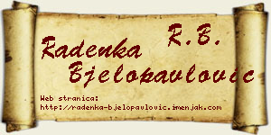 Radenka Bjelopavlović vizit kartica